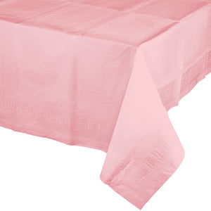 Classic Pink Tablecover 54"X 108" Polylined Tissue by Creative Converting