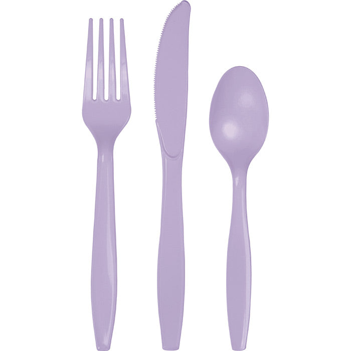 Luscious Lavender Purple Assorted Plastic Cutlery, 24 ct by Creative Converting