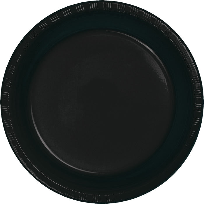 Black Plastic Banquet Plates, 20 ct