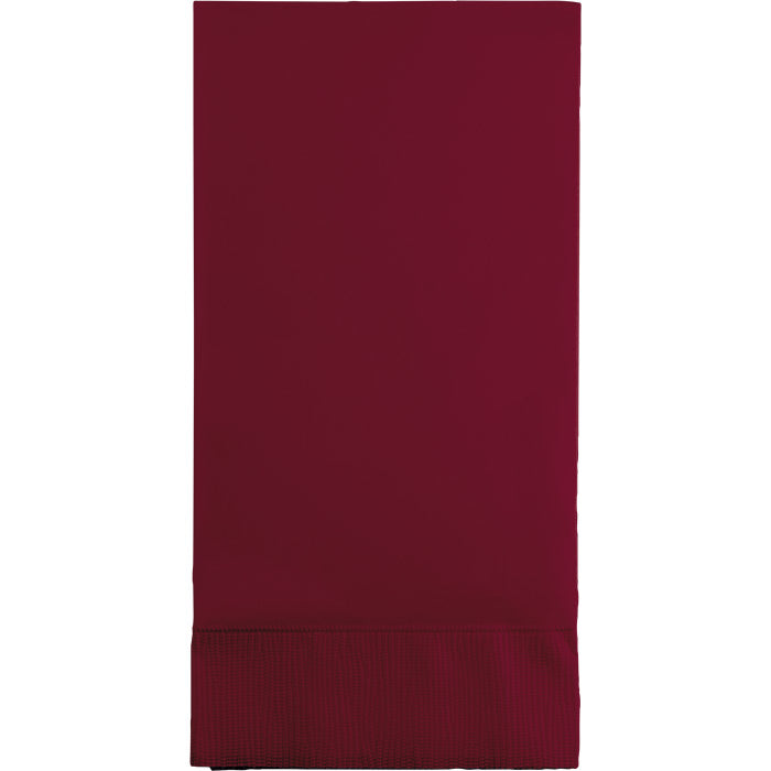 Burgundy Guest Towel, 3 Ply (16/Pkg)