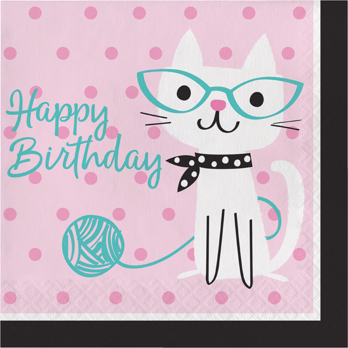 Cat Party Birthday Napkins, 16 ct by Creative Converting