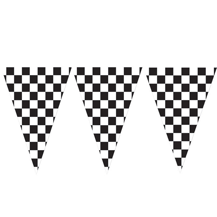 Black And White Check Flag Banner, 20 Ft. by Creative Converting