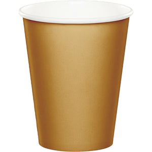 Glittering Gold Hot/Cold Paper Cups 9 Oz., 8 ct by Creative Converting
