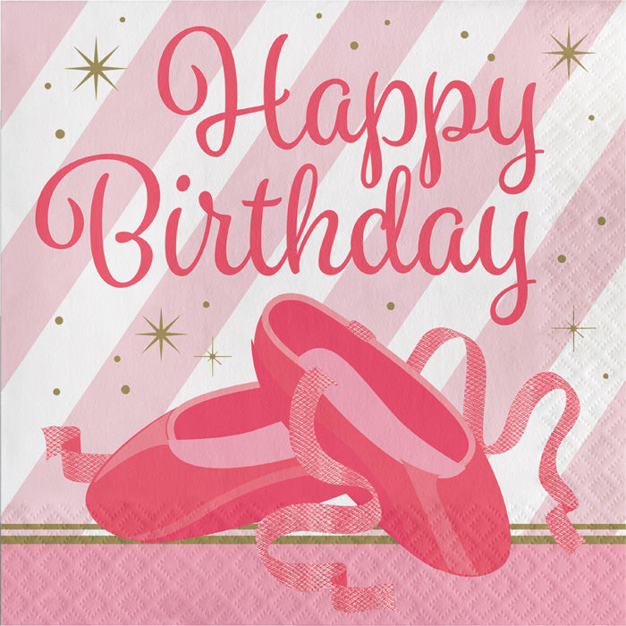 Ballet Birthday Napkins, 16 ct by Creative Converting