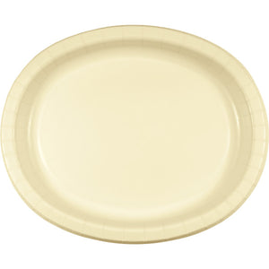 Ivory Oval Platter 10" X 12", 8 ct by Creative Converting