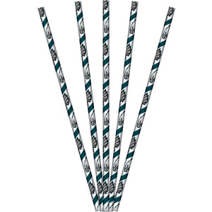 Philadelphia Eagles Paper Straws, 24 ct by Creative Converting