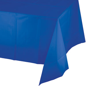 Cobalt Plastic Tablecover 54" X 108" by Creative Converting