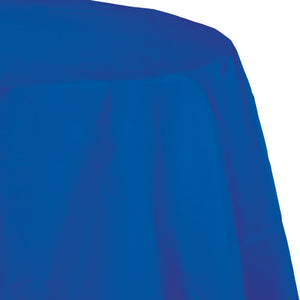 Cobalt Round Polylined TIssue Tablecover, 82" by Creative Converting