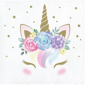 Unicorn Baby Shower Beverage Napkins, Pack Of 16 by Creative Converting