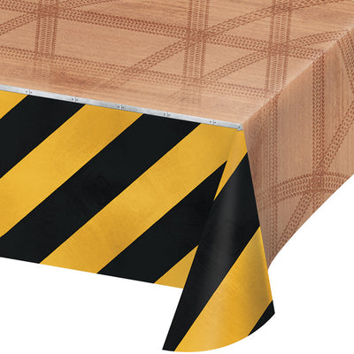 Big Dig Construction Plastic Tablecover All Over Print, 54" X 102" by Creative Converting