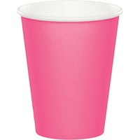 Candy Pink Hot/Cold Paper Cups 9 Oz., 8 ct by Creative Converting