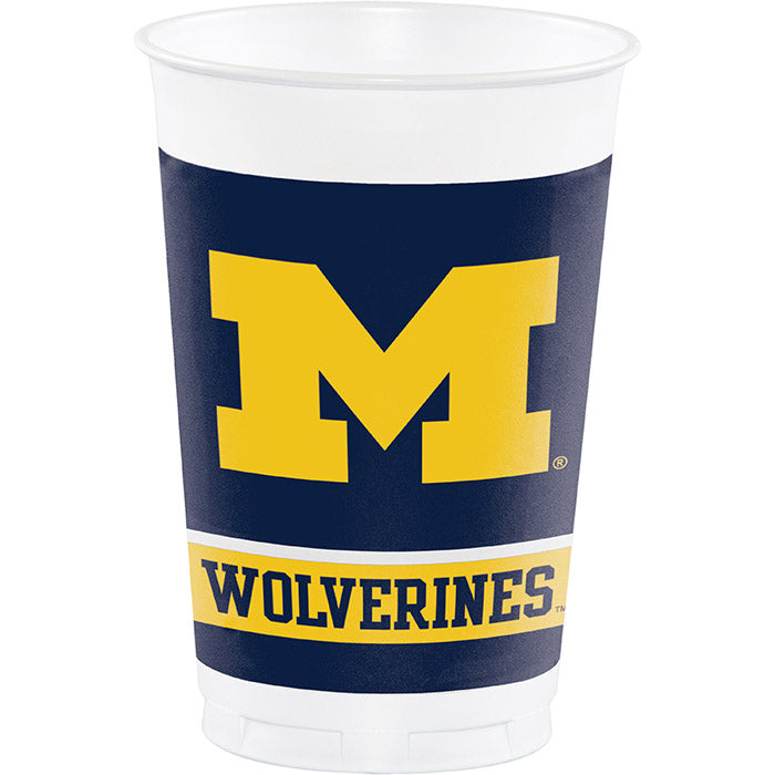 University of Michigan 20 oz Plastic Cups