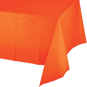 Sunkissed Orange Plastic Tablecover 54" X 108" by Creative Converting