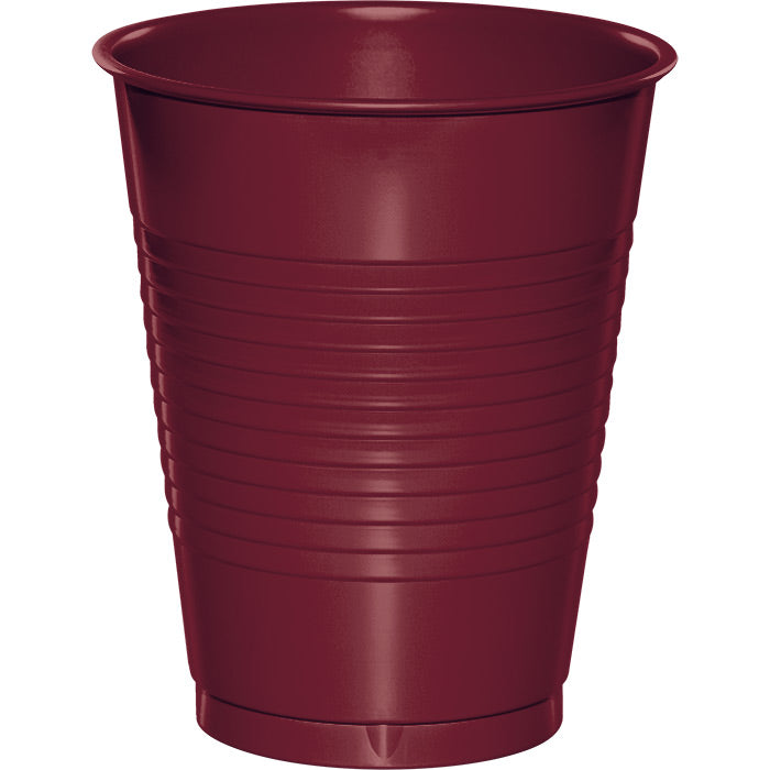 Burgundy Red Plastic Cups, 20 ct by Creative Converting