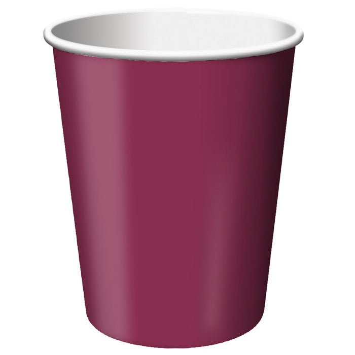 Touch of Color Hot/Cold Cups, 9 oz, Burgundy - 24 count