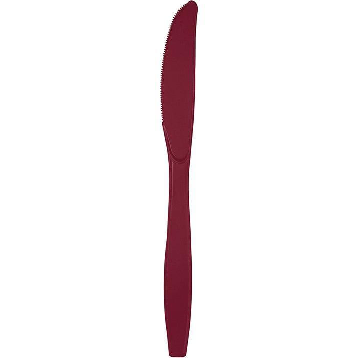 Burgundy Red Plastic Knives, 24 ct by Creative Converting