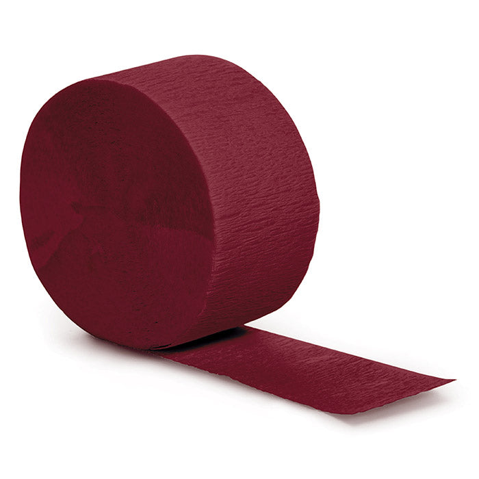 Burgundy Crepe Streamers 81' by Creative Converting