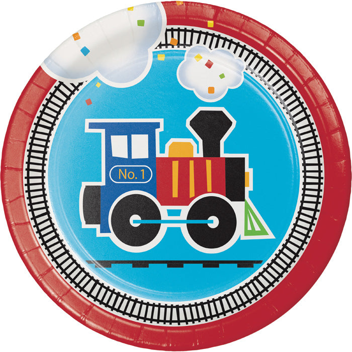 All Aboard Train Dessert Plates, 8 ct by Creative Converting