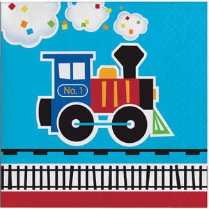 All Aboard Train Beverage Napkins, 16 ct by Creative Converting