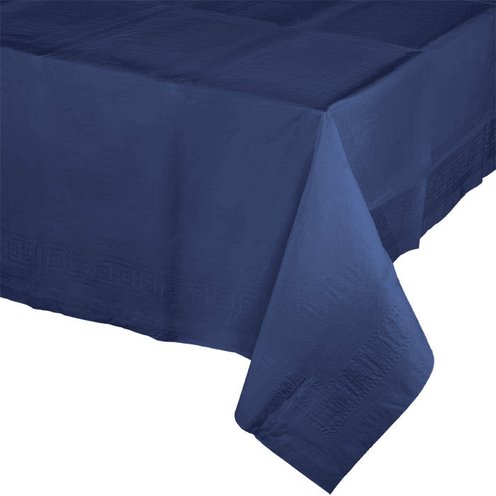 Navy Tablecover 54"X 108" Polylined Tissue by Creative Converting