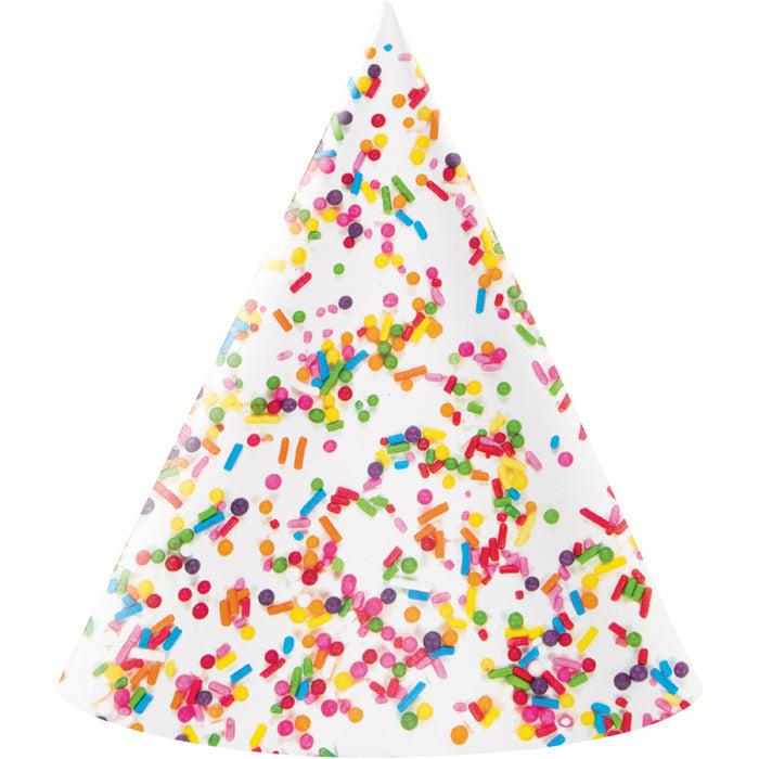 Confetti Sprinkles Party Hats, 8 ct by Creative Converting