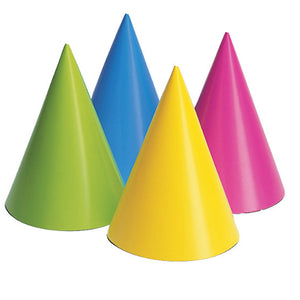 Neon Party Hats, 8 ct by Creative Converting