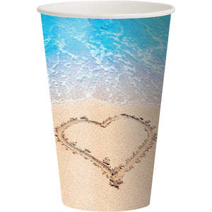 Beach Love Hot/Cold Paper Paper Cups 12 Oz., 8 ct by Creative Converting