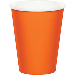 Sunkissed Orange Hot/Cold Paper Paper Cups 9 Oz., 8 ct by Creative Converting