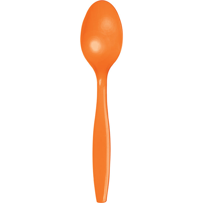 Sunkissed Orange Plastic Spoons 24 Count | Creative Converting ...
