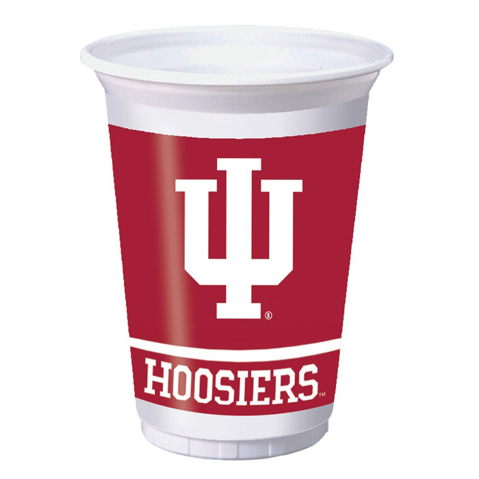 Indiana University 20 Oz Plastic Cups, 8 ct