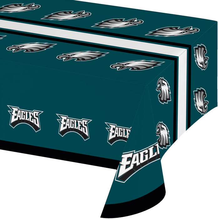 Philadelphia Eagles Plastic Table Cover, 54" x 102" by Creative Converting