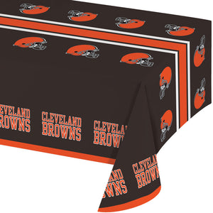 Cleveland Browns Plastic Table Cover, 54" x 102" by Creative Converting