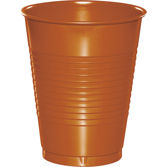 Pumpkin Spice Orange 16 Oz Plastic Cups, 20 ct by Creative Converting
