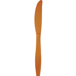 Pumpkin Spice Orange Plastic Knives, 24 ct by Creative Converting