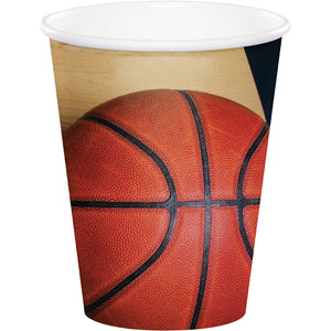 Sports Fanatic Basketball Hot/Cold Paper Paper Cups 9 Oz., 8 ct by Creative Converting