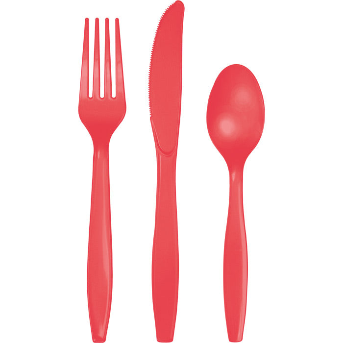 Coral Assorted Plastic Cutlery, 24 ct by Creative Converting