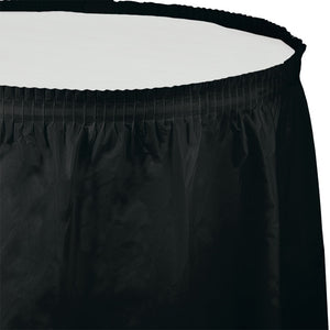 Black Velvet Plastic Tableskirt, 14' X 29" by Creative Converting