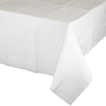 White Tablecover 54"X 108" Polylined Tissue
