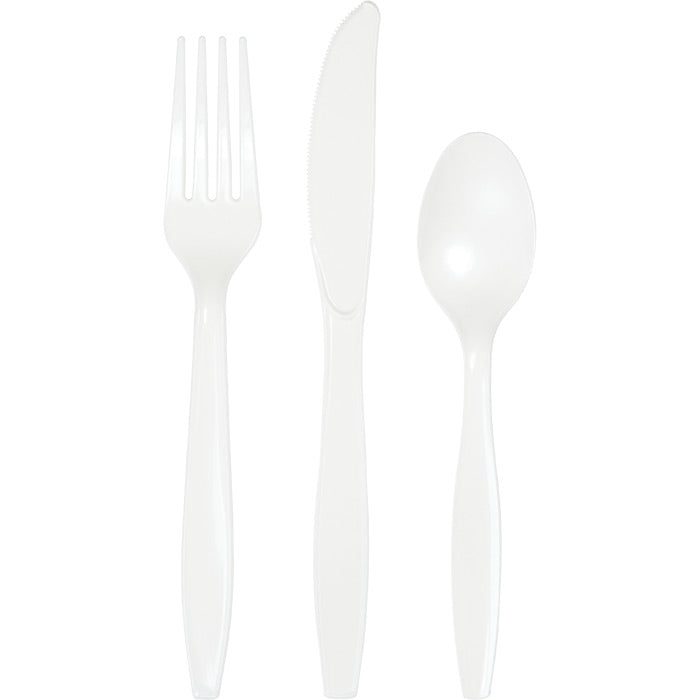 White Prem Cutlery Ast, 24 ct by Creative Converting