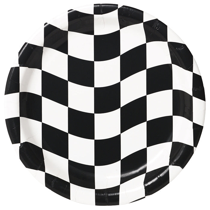  2Pcs 8×12inch Checkered Flag Black and White Racing