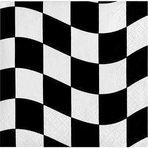 Black And White Check Beverage Napkins, 18 ct by Creative Converting