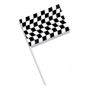 Black And White Check Plastic Flag by Creative Converting
