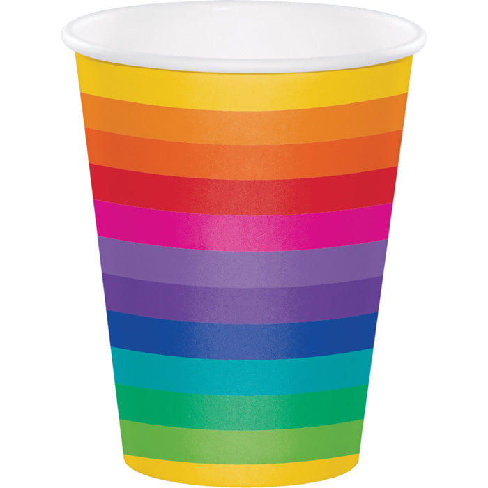 Rainbow Hot/Cold Paper Paper Cups 12 Oz., 8 ct by Creative Converting
