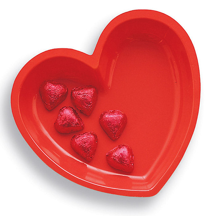 Red Heart Plastic Serving Tray by Creative Converting