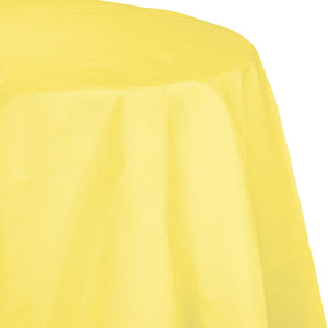Mimosa Round Polylined TIssue Tablecover, 82" by Creative Converting