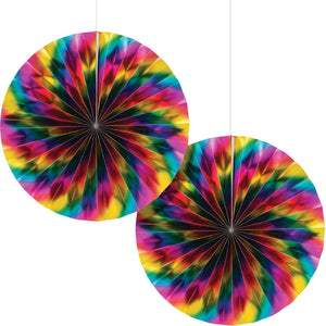 Rainbow Foil Paper Fans, 2 ct by Creative Converting