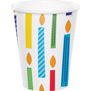 Bright Birthday Hot/Cold Paper Cups 9 Oz., 8 ct by Creative Converting