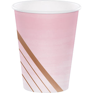 Rose' All Day Hot/Cold Paper Paper Cups 12 Oz., Foil, 8 ct by Creative Converting