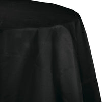 Black Velvet Round Polylined TIssue Tablecover, 82