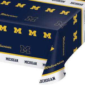 University Of Michigan Plastic Table Cover, 54" X 108" by Creative Converting